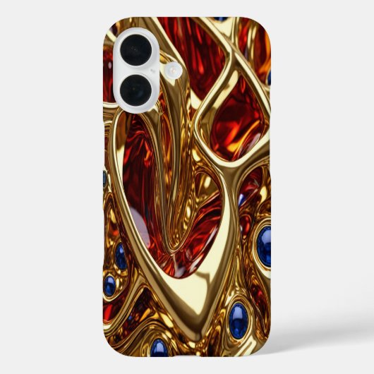 Gold & Jewels #37 - iPhone 16 Hoesjes (Achterkant)