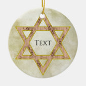 Gold Jewish Star-Ornament Keramisch Ornament (Voorkant)