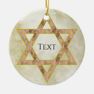 Gold Jewish Star-Ornament Keramisch Ornament