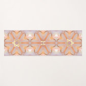 Gold Jewish Star van David,  gloeiend hart Yogamat (Voorkant (horizontaal))