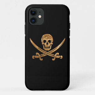 Gold Jolly Roger iPhone 11 Hoesje