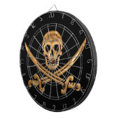 Gold Jolly Roger Dartbord (Voorkant Rechts)
