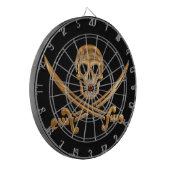 Gold Jolly Roger Dartbord (Voorkant Links)