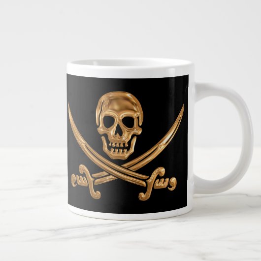 Gold Jolly Roger Grote Koffiekop (Rechts)