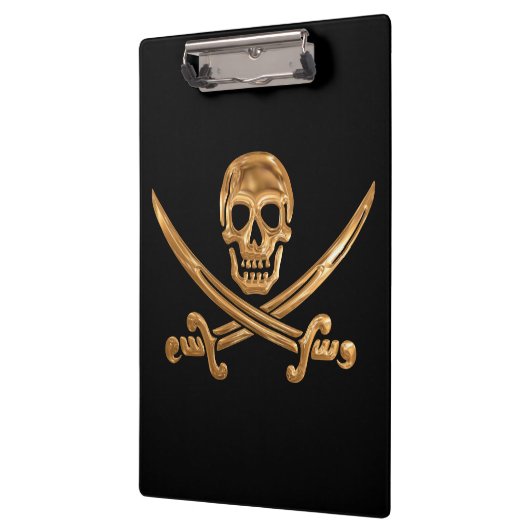 Gold Jolly Roger Klembord (Links)
