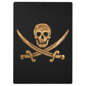 Gold Jolly Roger Klembord (Achterkant)