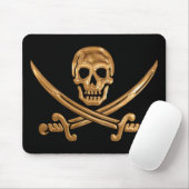 Gold Jolly Roger Muismat (Met muis)