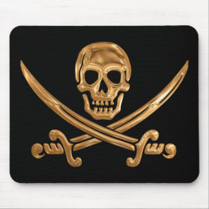 Gold Jolly Roger Muismat