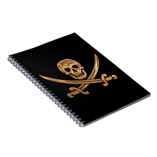 Gold Jolly Roger Notitieboek (Rechterzijde)