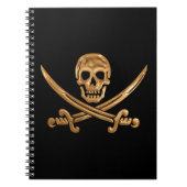 Gold Jolly Roger Notitieboek (Voorkant)