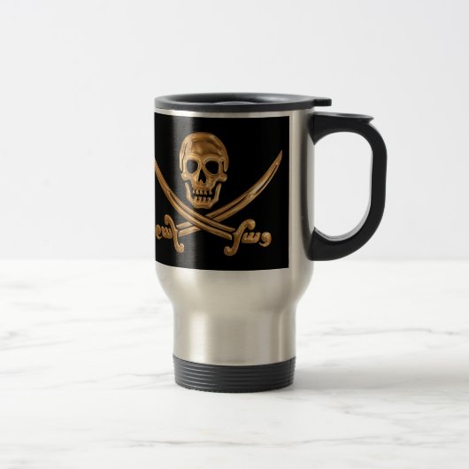 Gold Jolly Roger Reisbeker (Rechts)