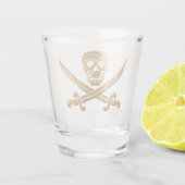 Gold Jolly Roger Shot Glas (Achterkant)