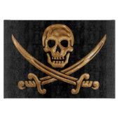 Gold Jolly Roger Snijplank (Voorkant)