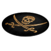 Gold Jolly Roger Snijplank (Hoek)