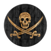 Gold Jolly Roger Snijplank (Voorkant)