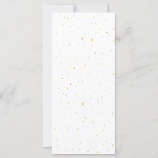 Gold Joy Christmas Vakantie Seizoen Platte Kaart (Achterkant)