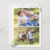 Gold Joy Foliage-kerstkaart Feestdagenkaart (Achterkant)