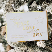 Gold Joy Folie Post Kaart Kerstvakantie Groet