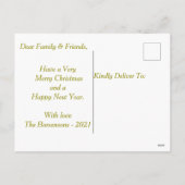 Gold JOY Holiday Blessings Photo Holiday Card Feestdagenkaart (Achterkant)