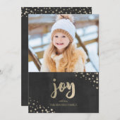 Gold Joy Holiday-fotokaart Feestdagenkaart (Voorkant / Achterkant)