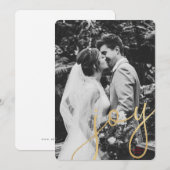 Gold Joy Holiday-fotokaart, rood Feestdagenkaart (Voorkant / Achterkant)