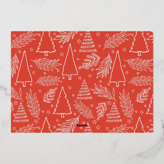 Gold Joy Holiday Kaart (Achterkant)