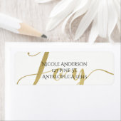 Gold JOY Holiday Nieuwjaar kerstmis op maat Etiket (Insitu)