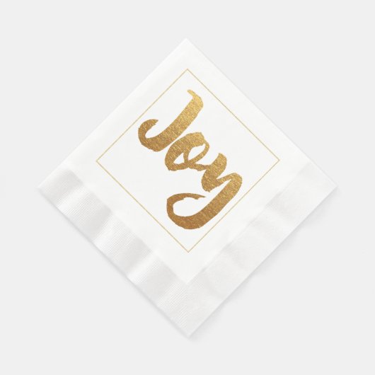 Gold Joy Kerst Papier servetten (Hoek)