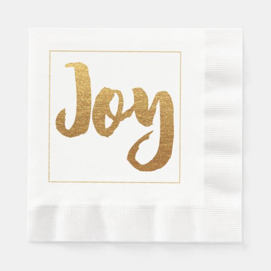 Gold Joy Kerst Papier servetten (Voorkant)