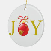Gold Joy-kerstversiering Keramisch Ornament (Links)