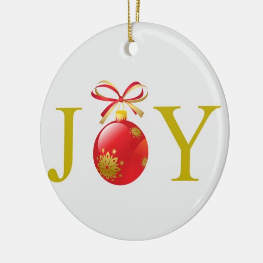 Gold Joy-kerstversiering Keramisch Ornament (Links)