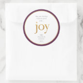 Gold Joy Modern Kerstmis Ronde Sticker (Tas)