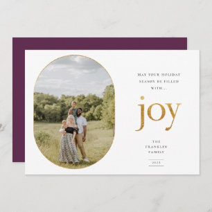 Gold Joy Single Photo-kerstkaart