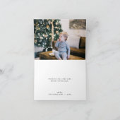 Gold Joy Waterverf Springs Bessen Kerstfoto Bedankkaart (Binnen)