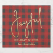 Gold Joyful op Buffalo Plays Sparkling Wijnetiket (Enkel label)