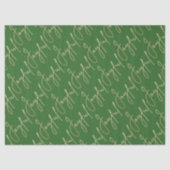 Gold JOYFUL Script on Green Tissuepapier (Voorkant)