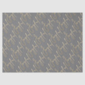 Gold JOYFUL Script on Grey Tissuepapier (Voorkant)