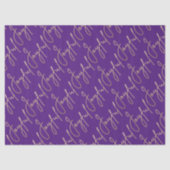 Gold JOYFUL Script on Purple Tissuepapier (Voorkant)