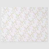 Gold JOYFUL Script on White Tissuepapier (Voorkant)