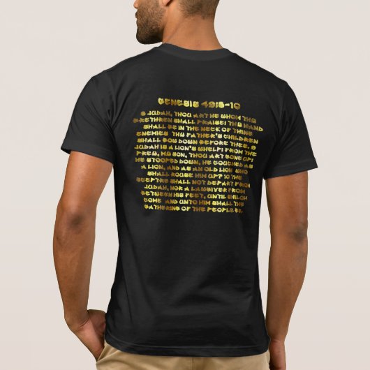Gold Judah Lion T-shirt (Achterkant)