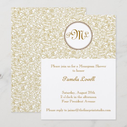 Gold Julep Scroll Kaart (Voorkant / Achterkant)