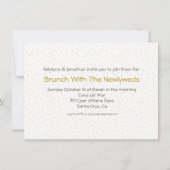 Gold Just Married Foto | Post Wedding Brunch Kaart (Achterkant)