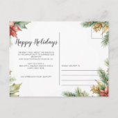 Gold Justice Scale Holly Pine advocaat Kerst Feestdagenkaart (Achterkant)