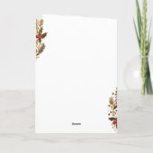 Gold Justice Scale Holly Wreath Lawyer Kerstmis Feestdagen Kaart (Achterkant)