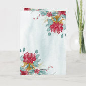 Gold Justice Scale Holly Wreath Lawyer Kerstmis Feestdagen Kaart (Achterkant)