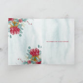 Gold Justice Scale Holly Wreath Lawyer Kerstmis Feestdagen Kaart (Binnen)