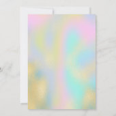 Gold Justice Scale Holographic Graduation Party Kaart (Achterkant)