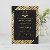 Gold Justice Scale uitnodiging (Staand voorkant)