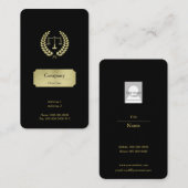 Gold Justice Scale Visitekaartje (Voorkant / Achterkant)