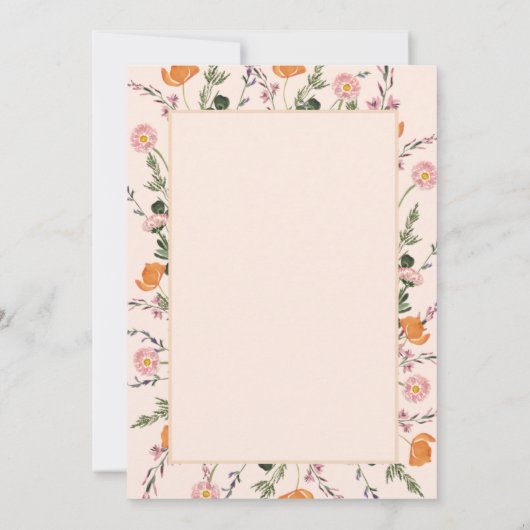 Gold Justice Scale Wildflowers Afstuderen Kaart (Achterkant)